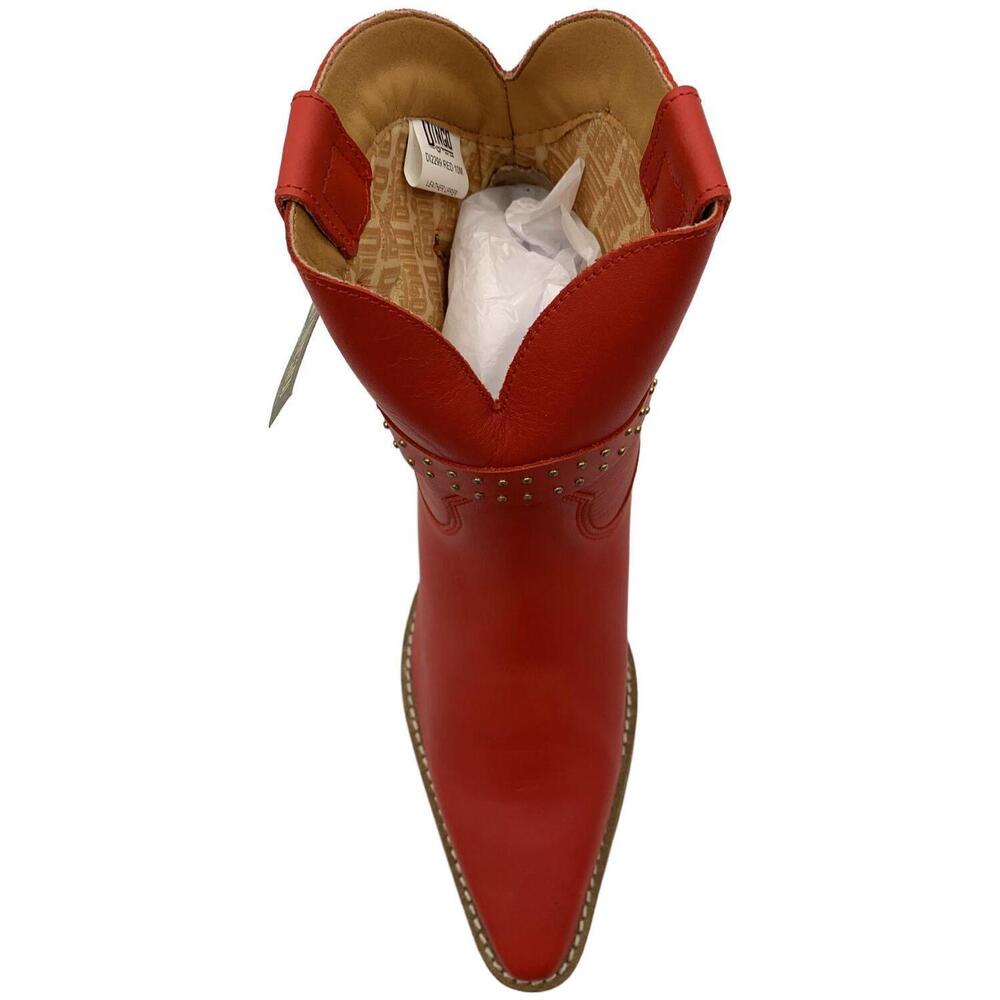 Dingo Women's Milano Leather Ankle Boots Red - Medium - Picture 2 of 3